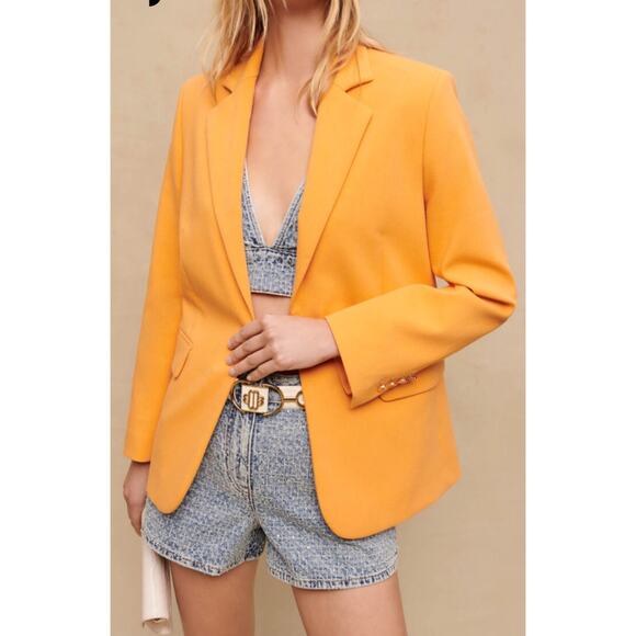 Maje Orange Tailored Blazer – Women’s FR 40 (US 8) - Picture 2 of 10